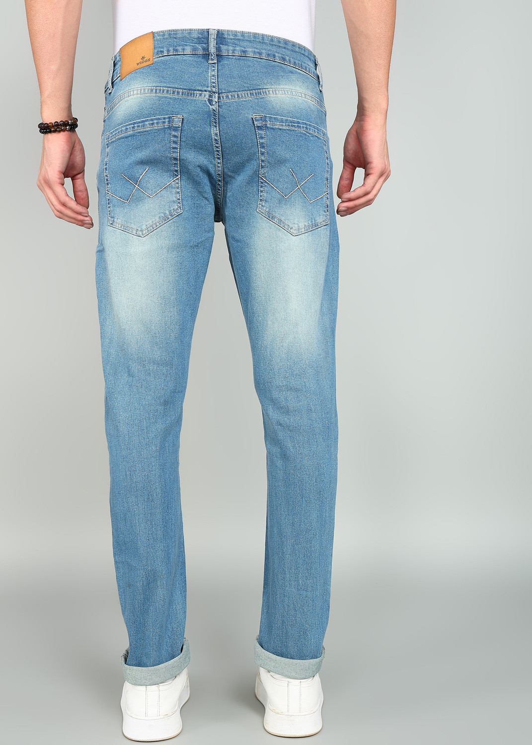 Image of WROGN Slim Men Light Blue Jeans