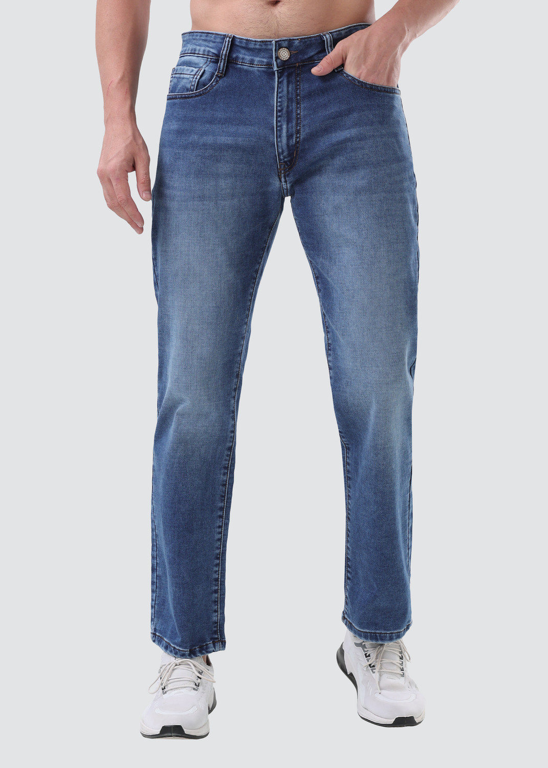 Image of SPARKY Straight Fit Men Blue Jeans