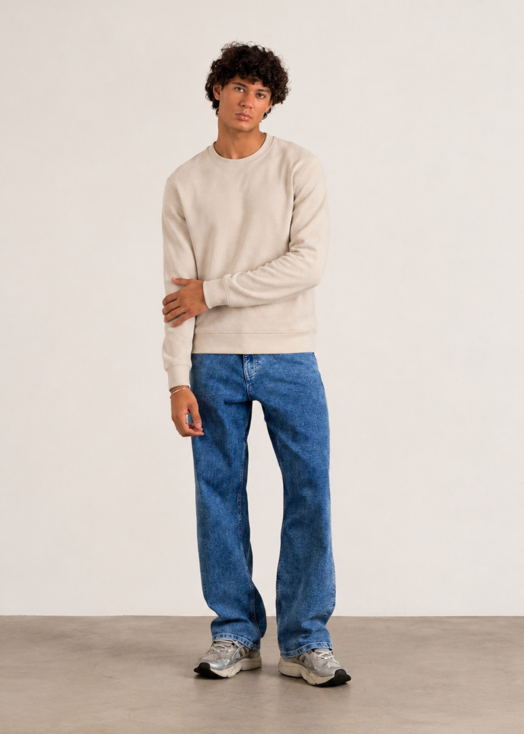 Image of Freakins Baggy Fit Men Blue Jeans
