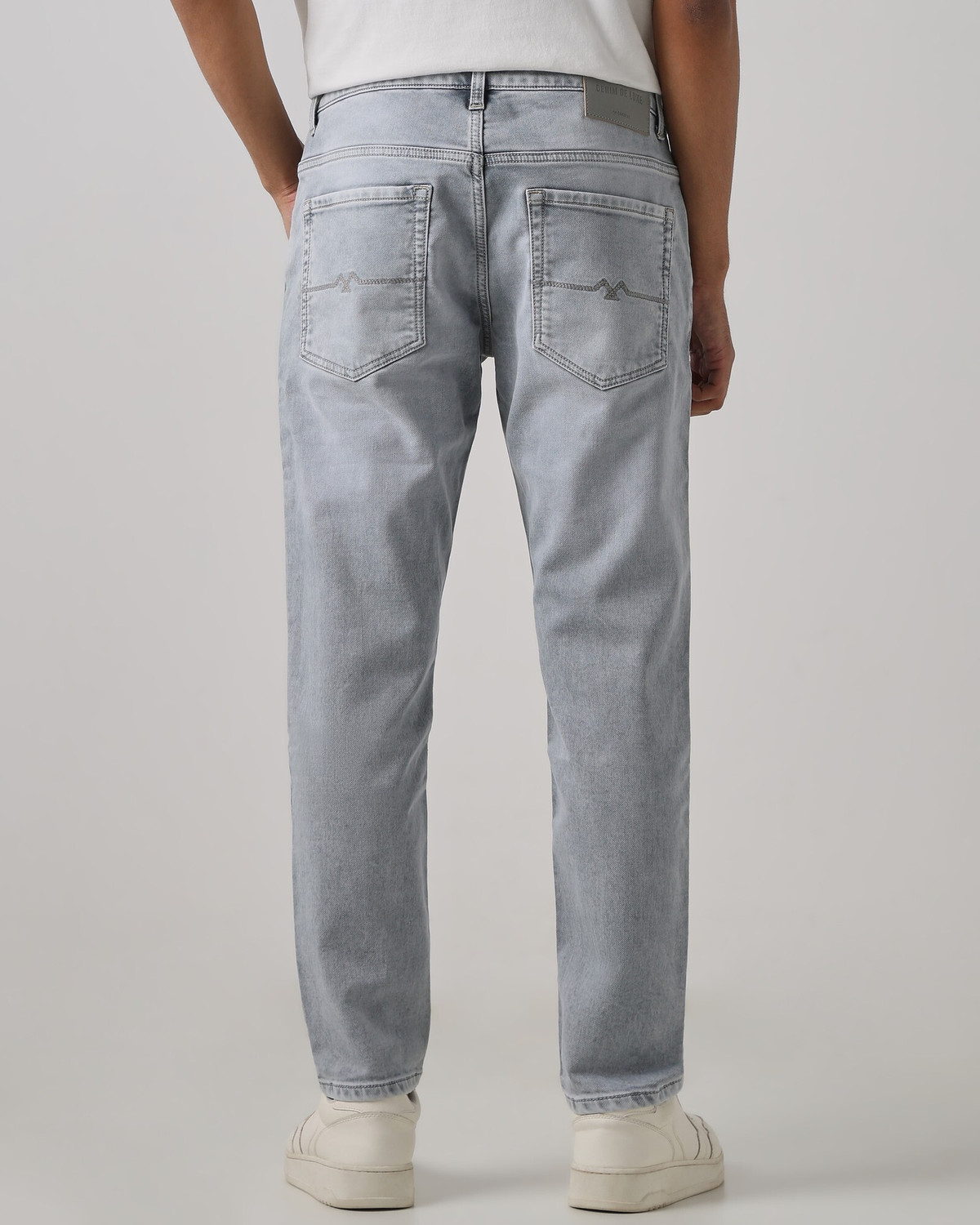 Image of MUFTI Men Straight Fit Mid Rise Grey Jeans