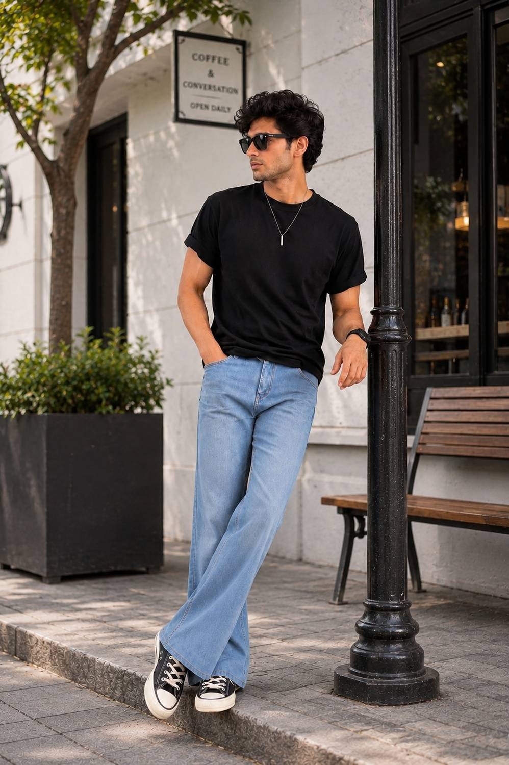 PODGE Boot-Leg Men Light Blue Jeans - Image 4