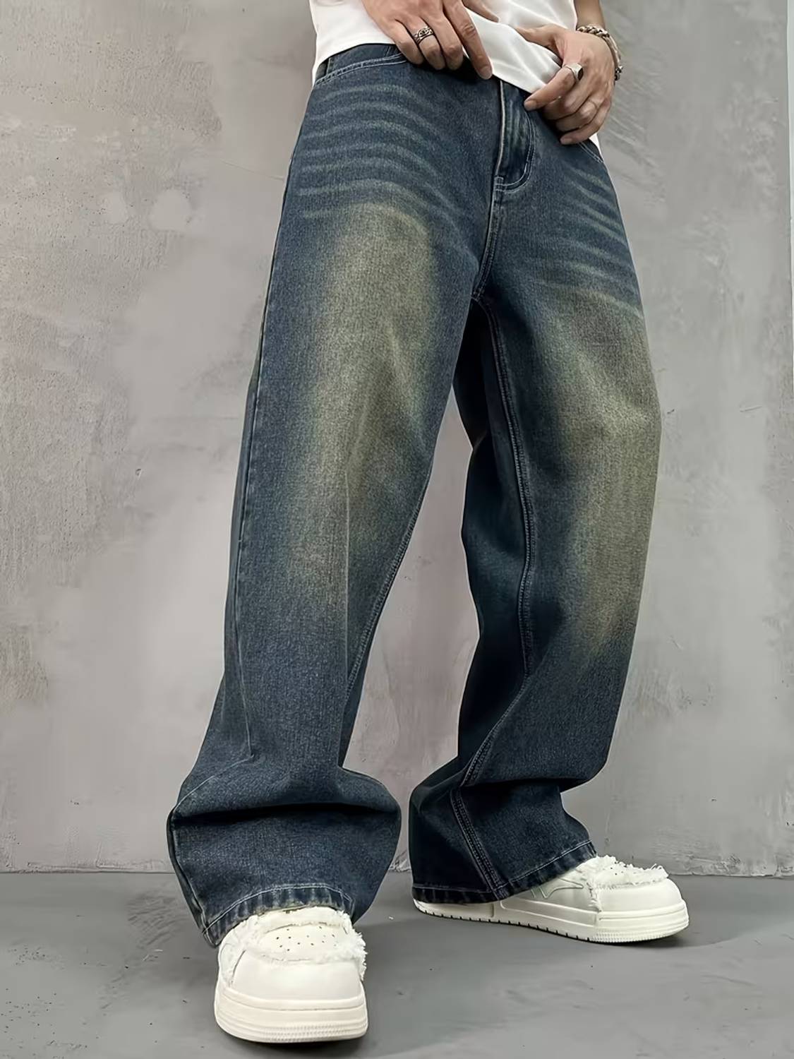 sky collection Loose Fit Men Blue Jeans - Image 3