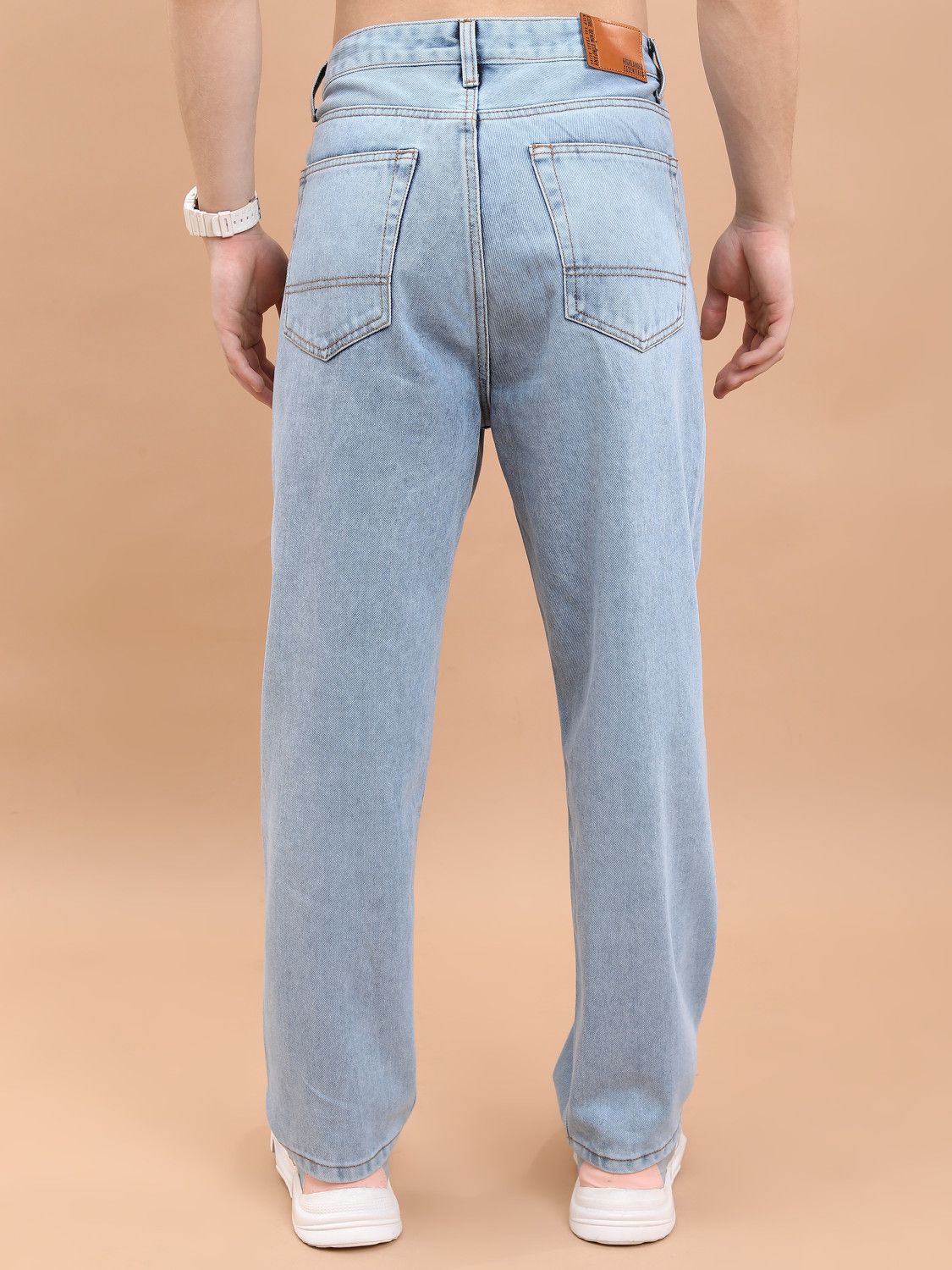 Image of HIGHLANDER Relaxed Fit Men Light Blue Jeans