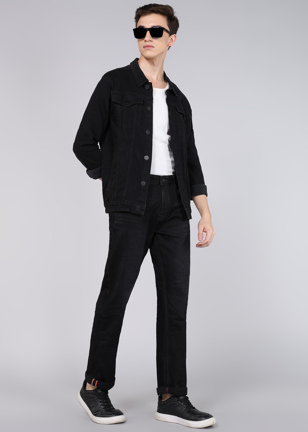 Image of KILLER Straight Fit Men Black Jeans