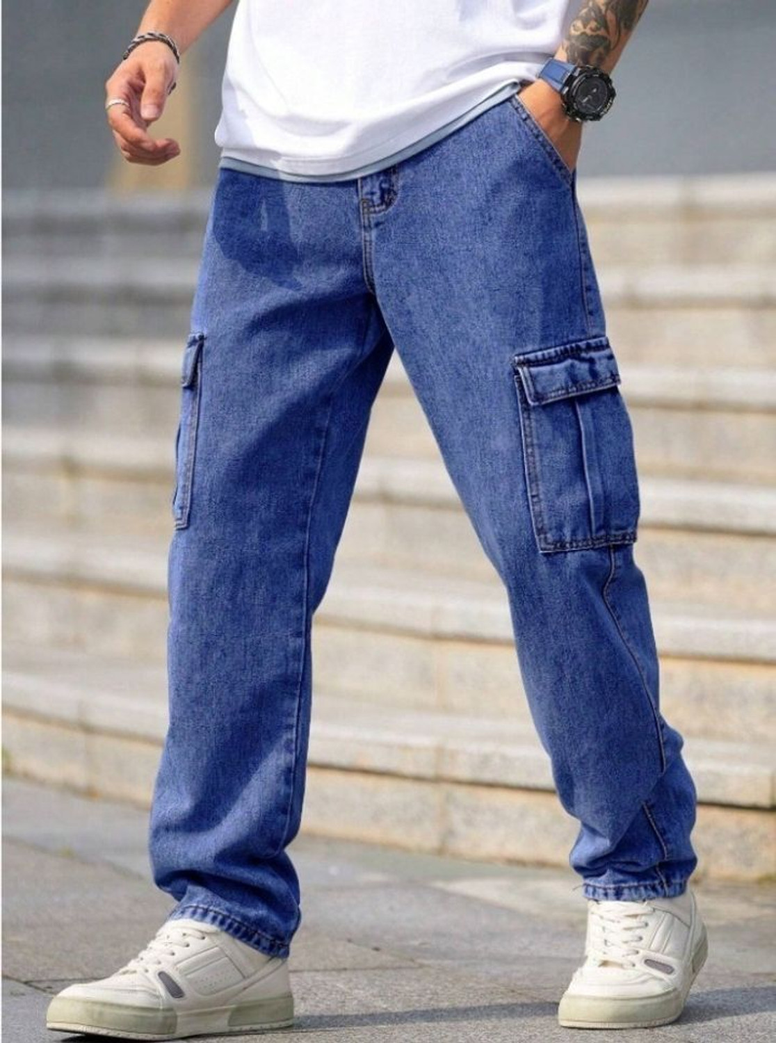 Image of NIFFAR FASHION Loose Fit Men Blue Jeans