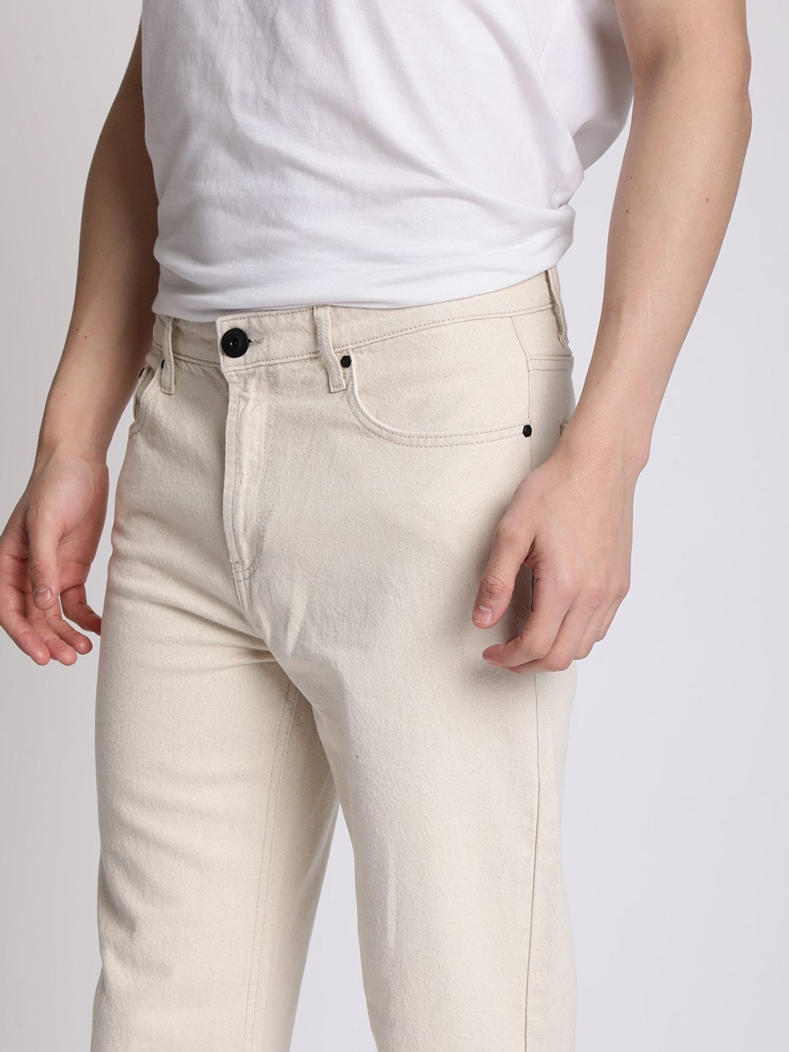 Image of Roadster Straight Fit Men Beige Jeans