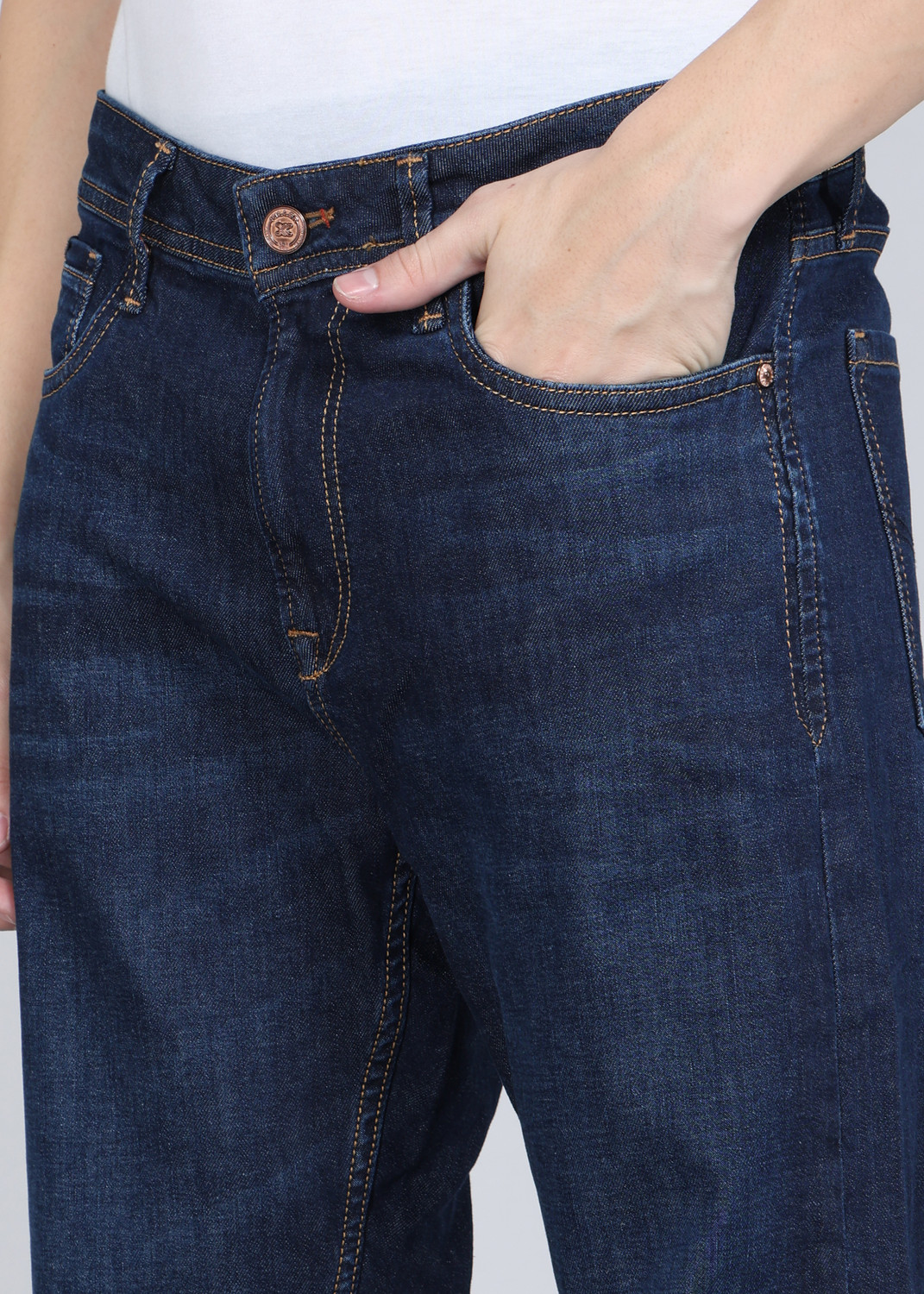 Image of KILLER Straight Fit Men Dark Blue Jeans