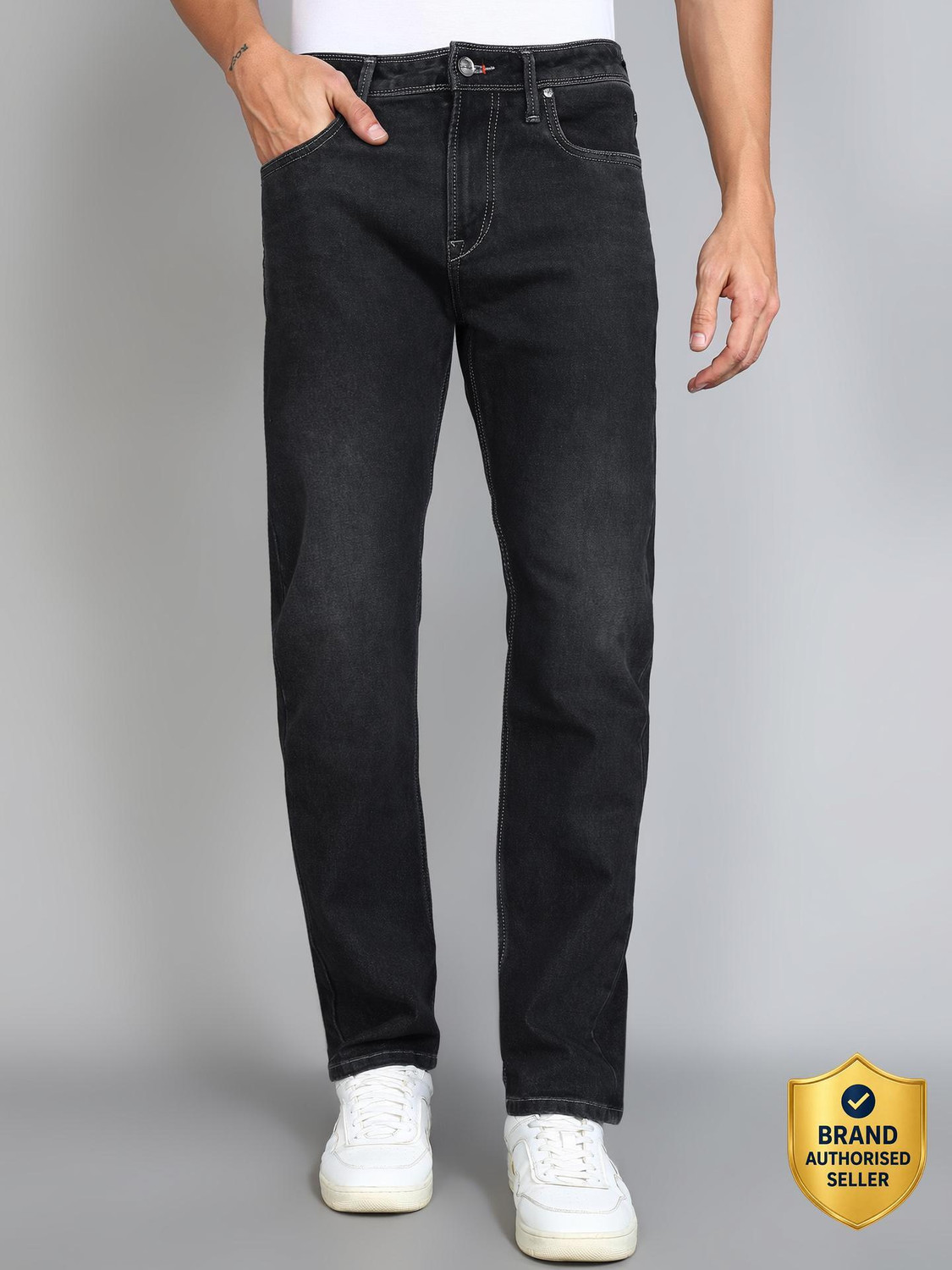 Image of KILLER Straight Fit Men Black Jeans