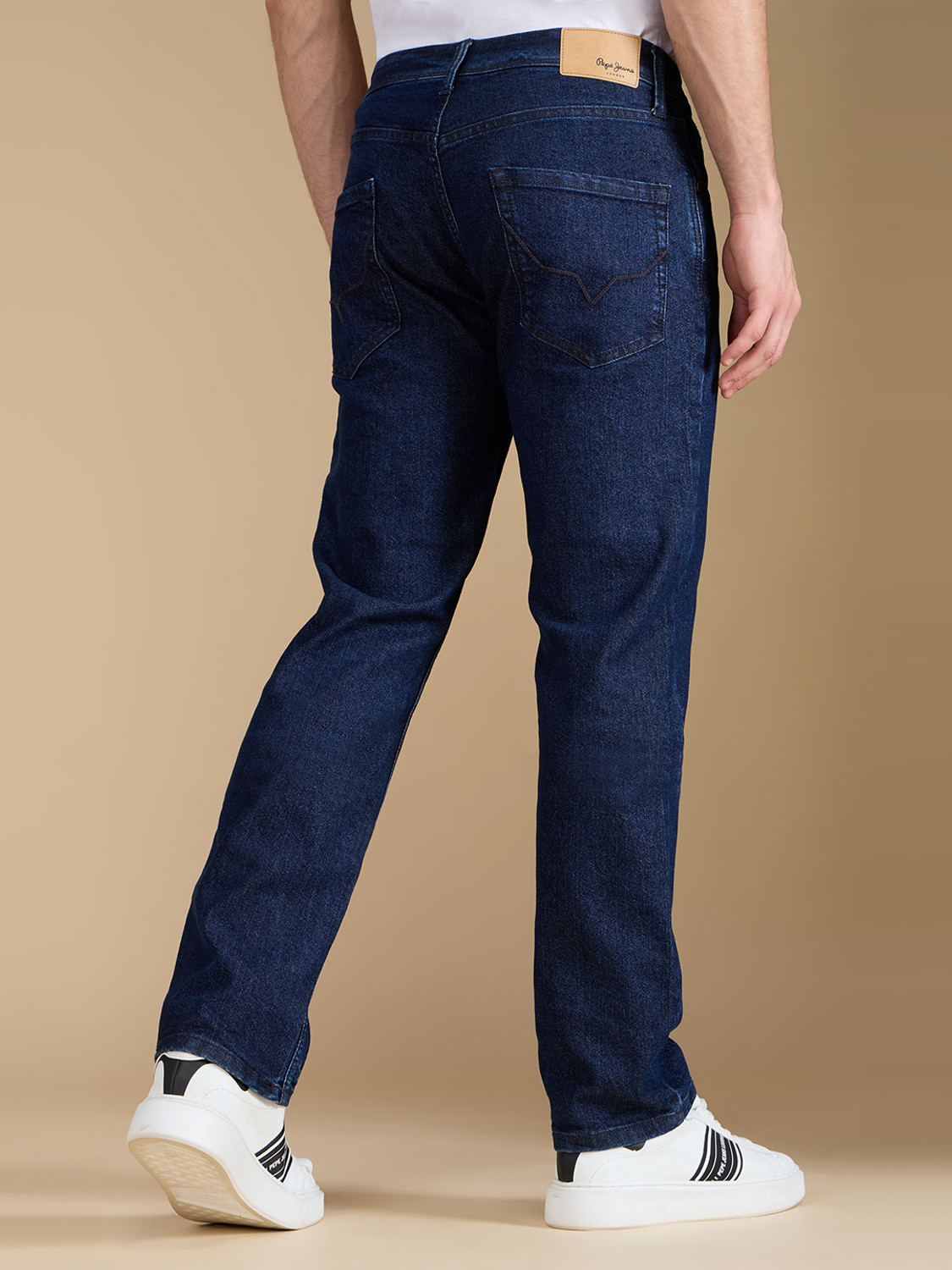 Image of Pepe Jeans Straight Fit Men Dark Blue Jeans
