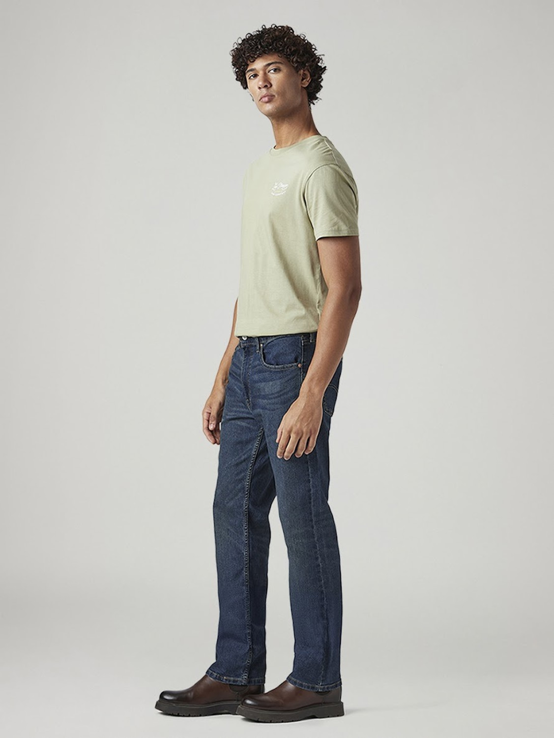 Image of LEVI'S Straight Fit Men Dark Blue Jeans