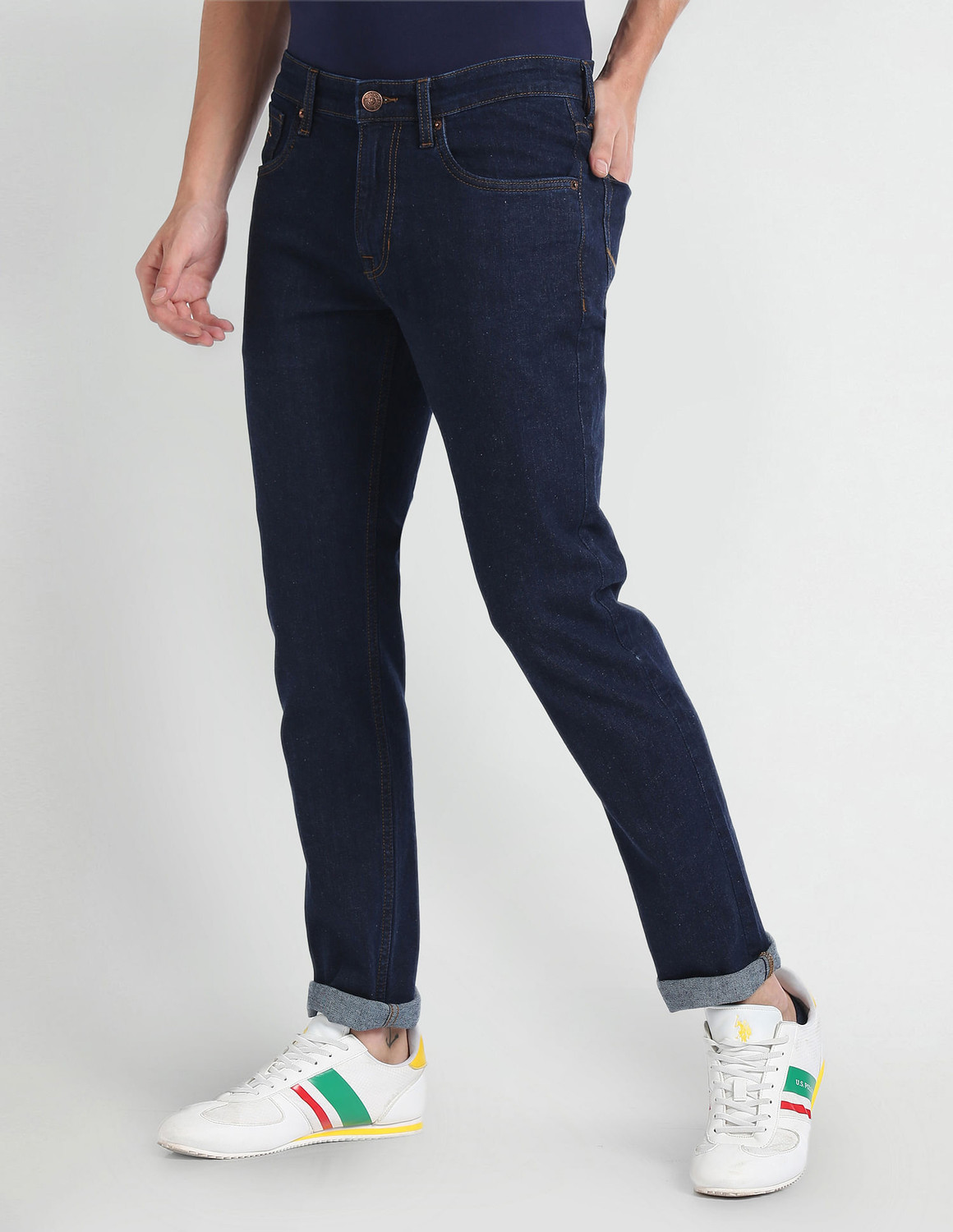 Image of U.S. POLO ASSN. Regular Men Dark Blue Jeans