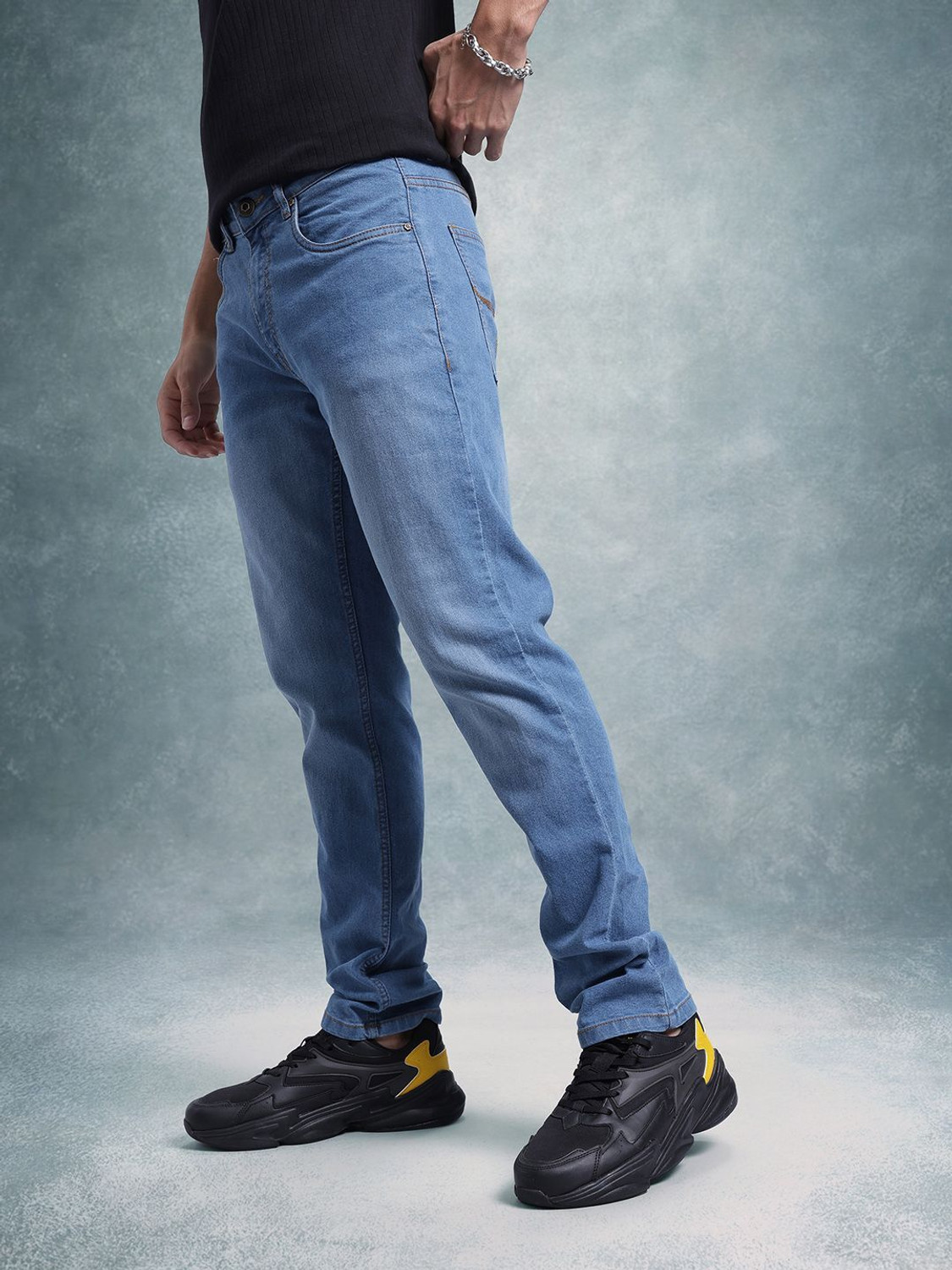 Image of Roadster Regular Men Blue Jeans