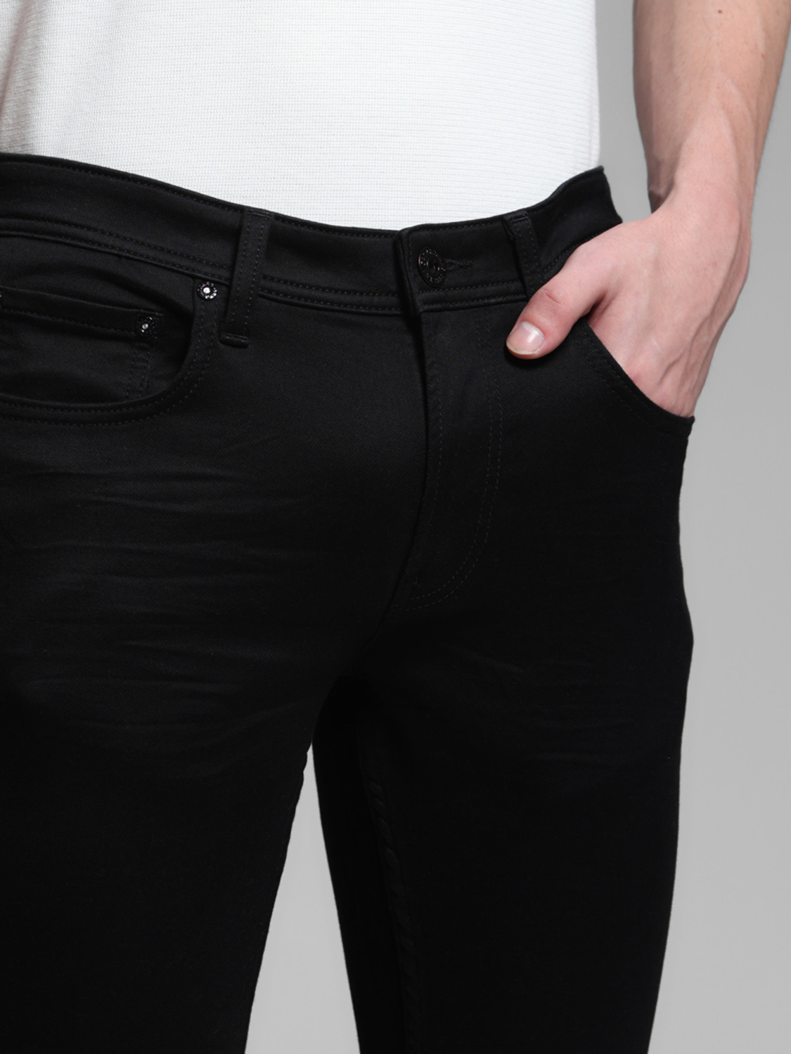 Image of JACK & JONES Slim Men Black Jeans