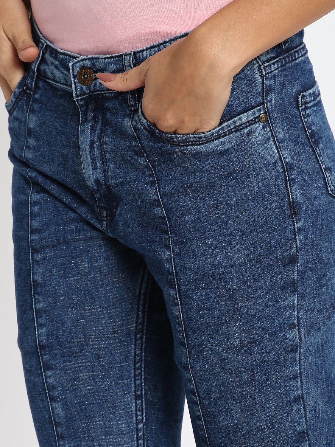 Image of abof by Aditya Birla Slim Women Blue Jeans