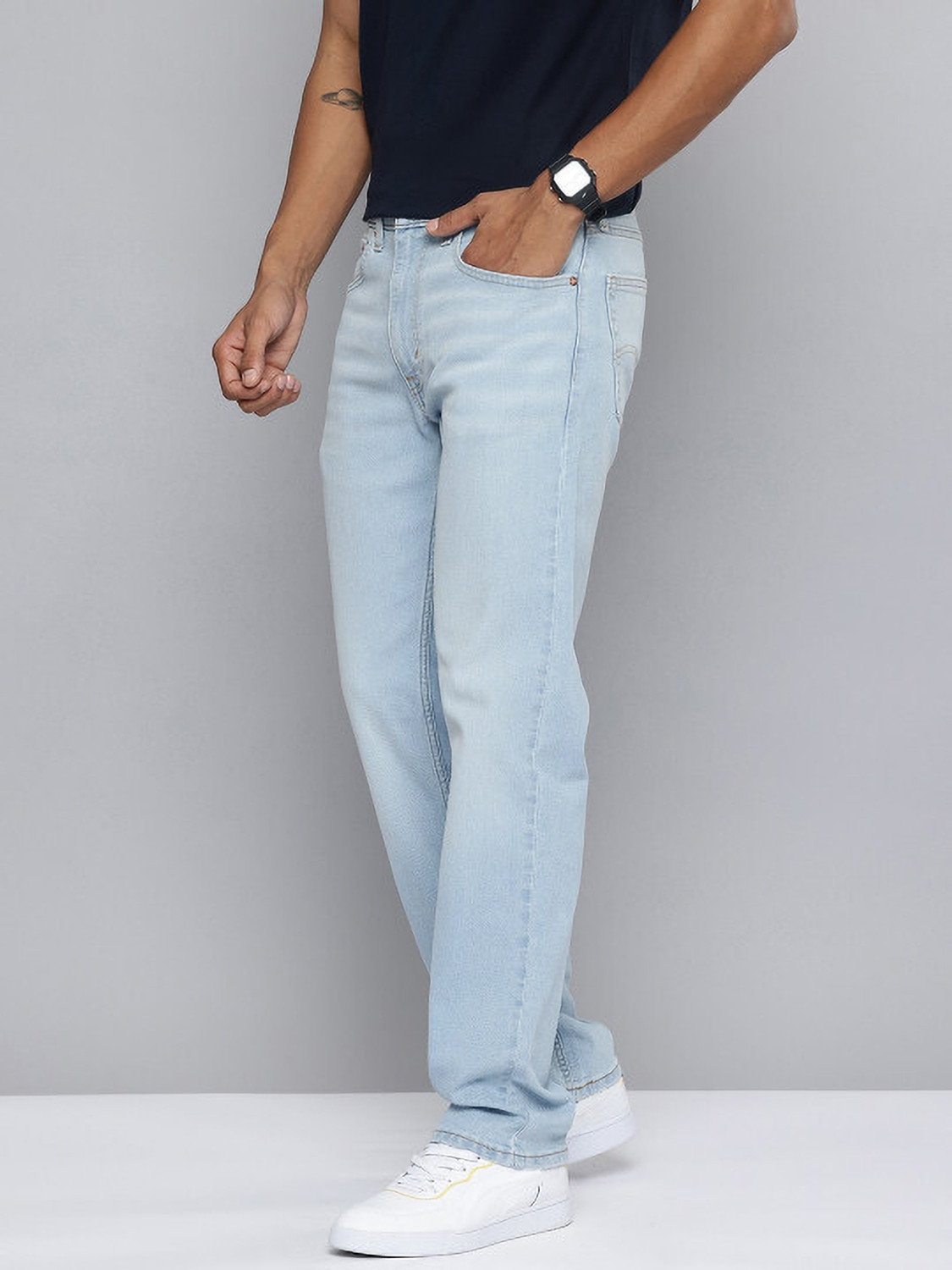 Image of LEVI'S 505 Straight Fit Men Light Blue Jeans