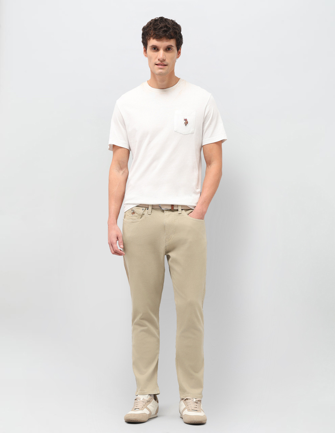 Image of U.S. Polo Assn. Denim Co. Regular Men Beige Jeans