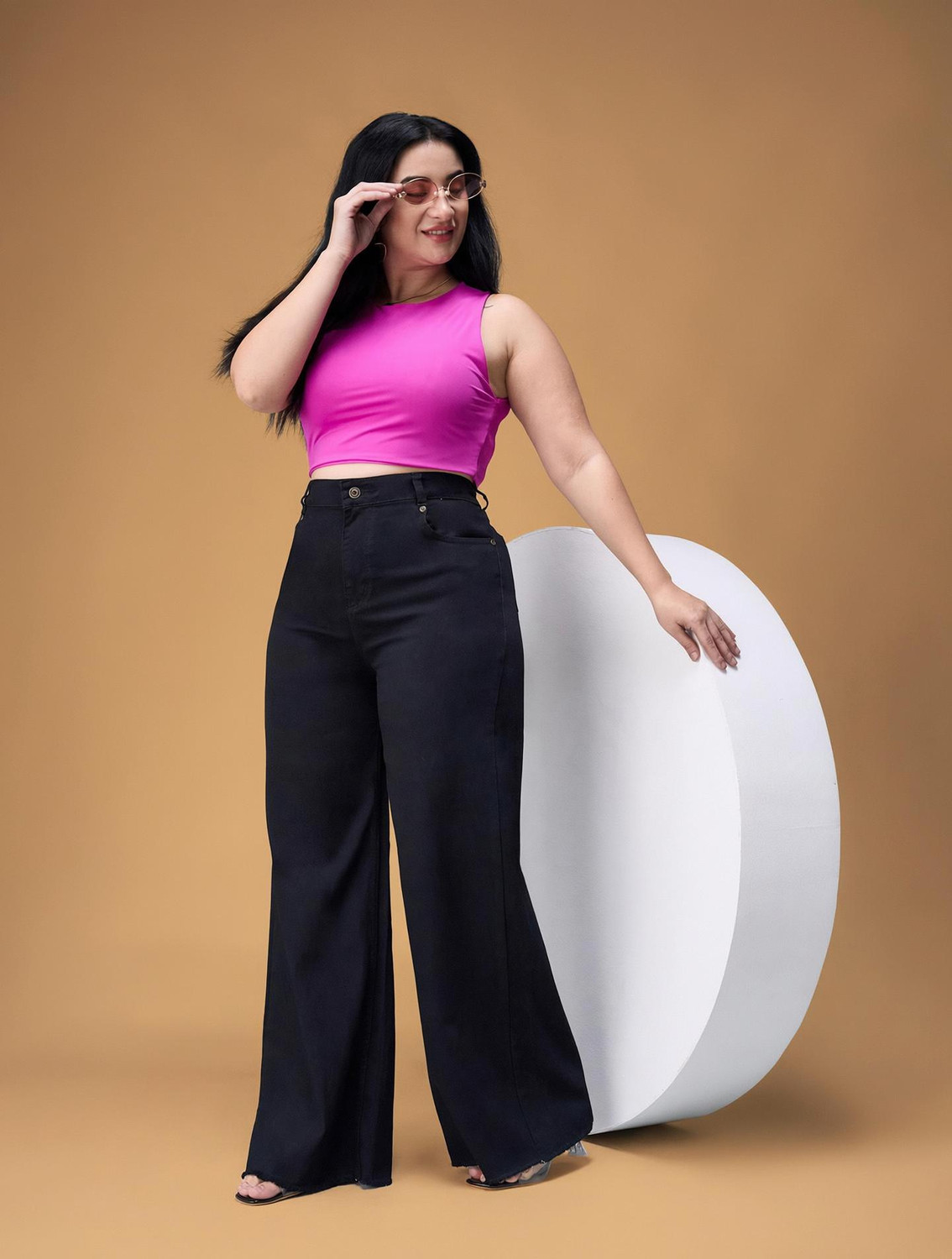 Image of Miss Chase Flared Women Black Jeans