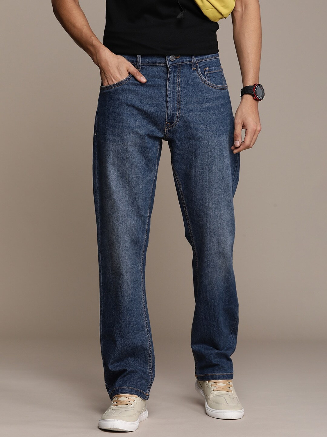 Image of WROGN Regular Men Light Blue Jeans
