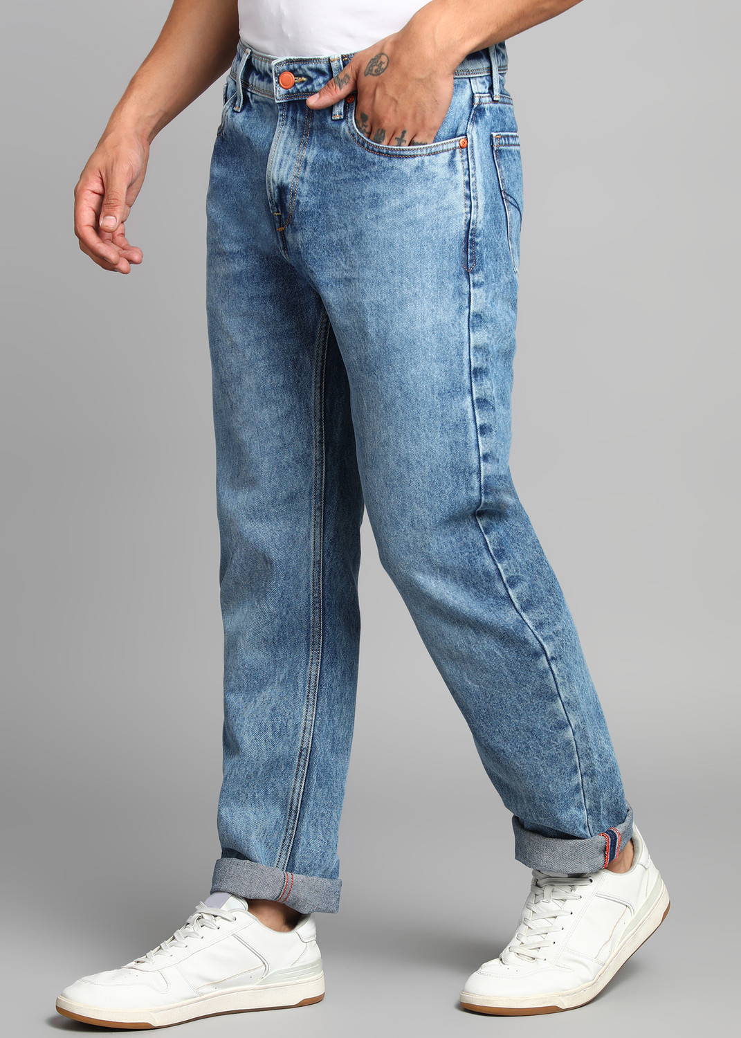 Image of KILLER Straight Fit Men Blue Jeans