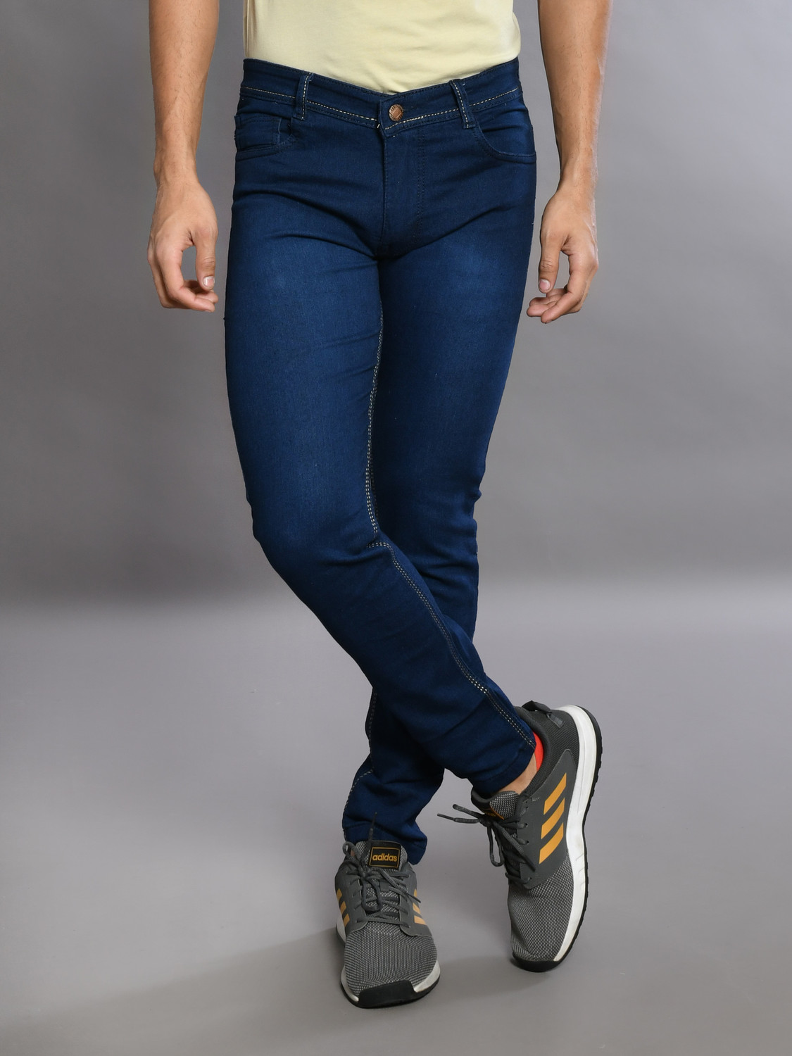 Image of Lzard Slim Men Dark Blue Jeans