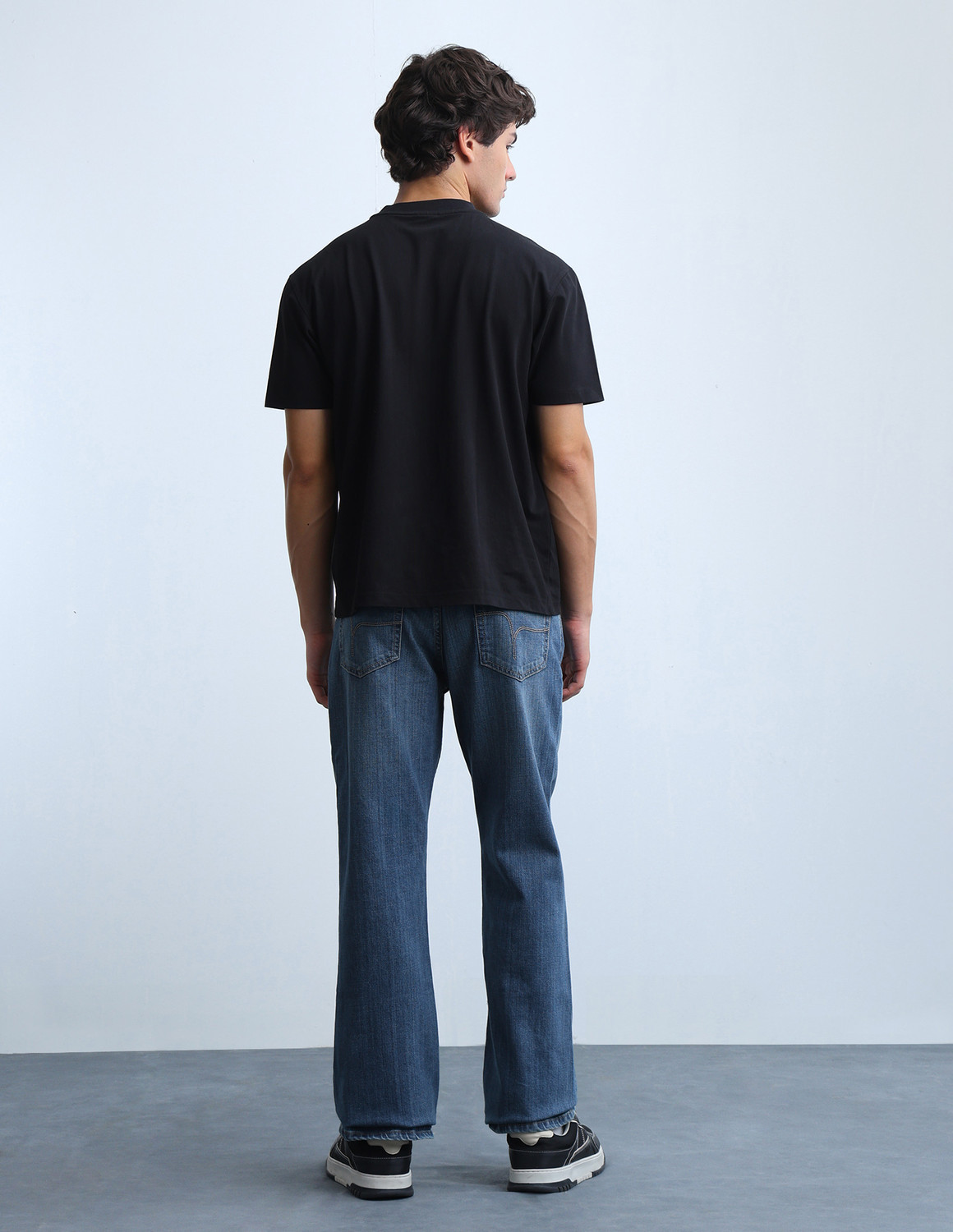 Image of FLYING MACHINE Boot-Leg Men Blue Jeans