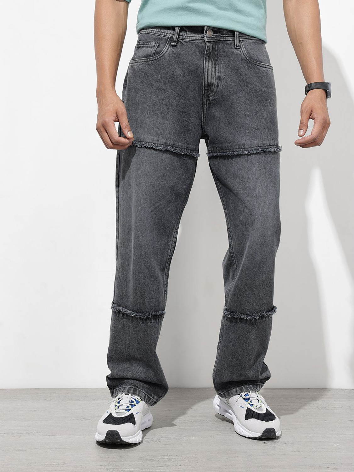 Image of Roadster Straight Fit Men Black Jeans