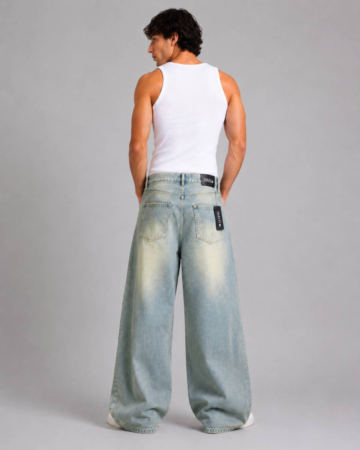DAHZ Baggy Fit Men Blue Jeans - Image 2