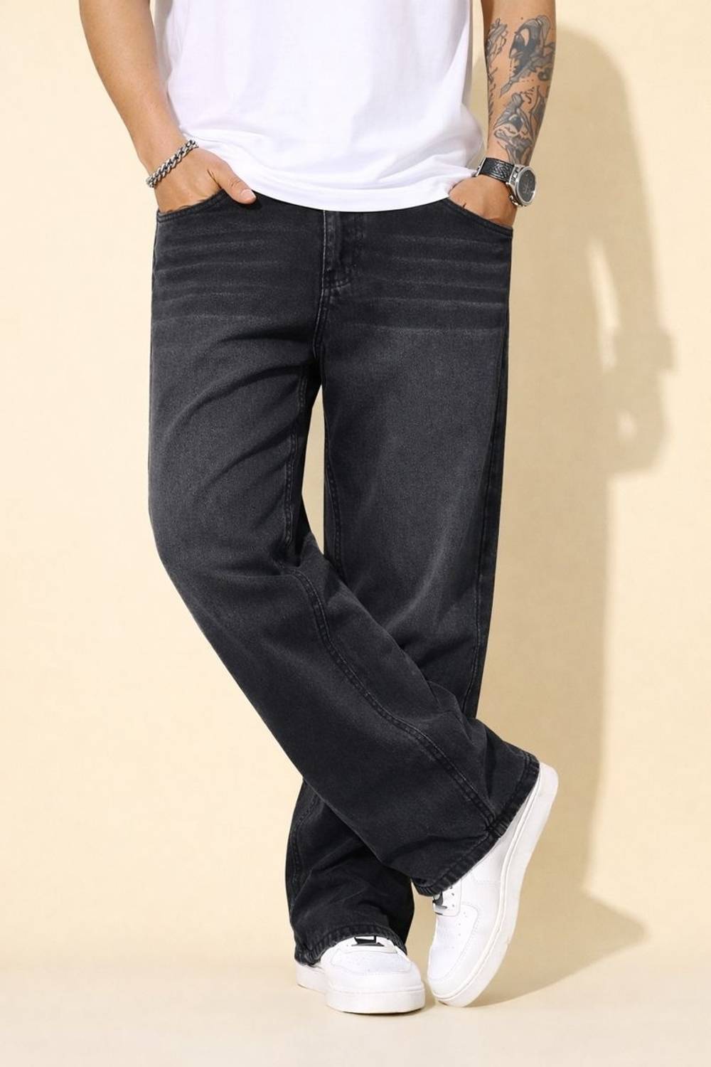 GOOD4MEN Straight Fit Black Jeans - Image 3