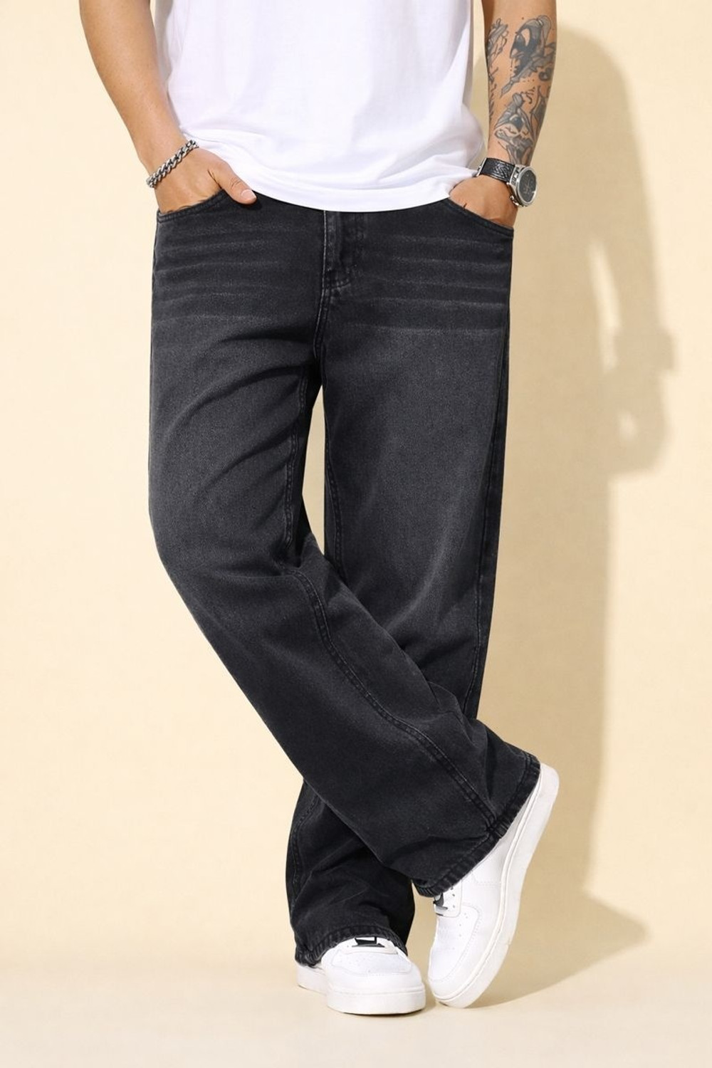 Image of GOOD4MEN Straight Fit Men Black Jeans