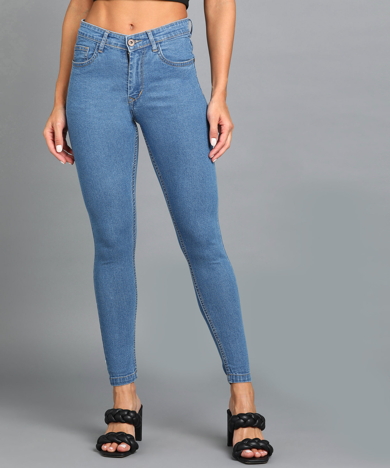 Image of Urbano Fashion Skinny Women Light Blue Jeans