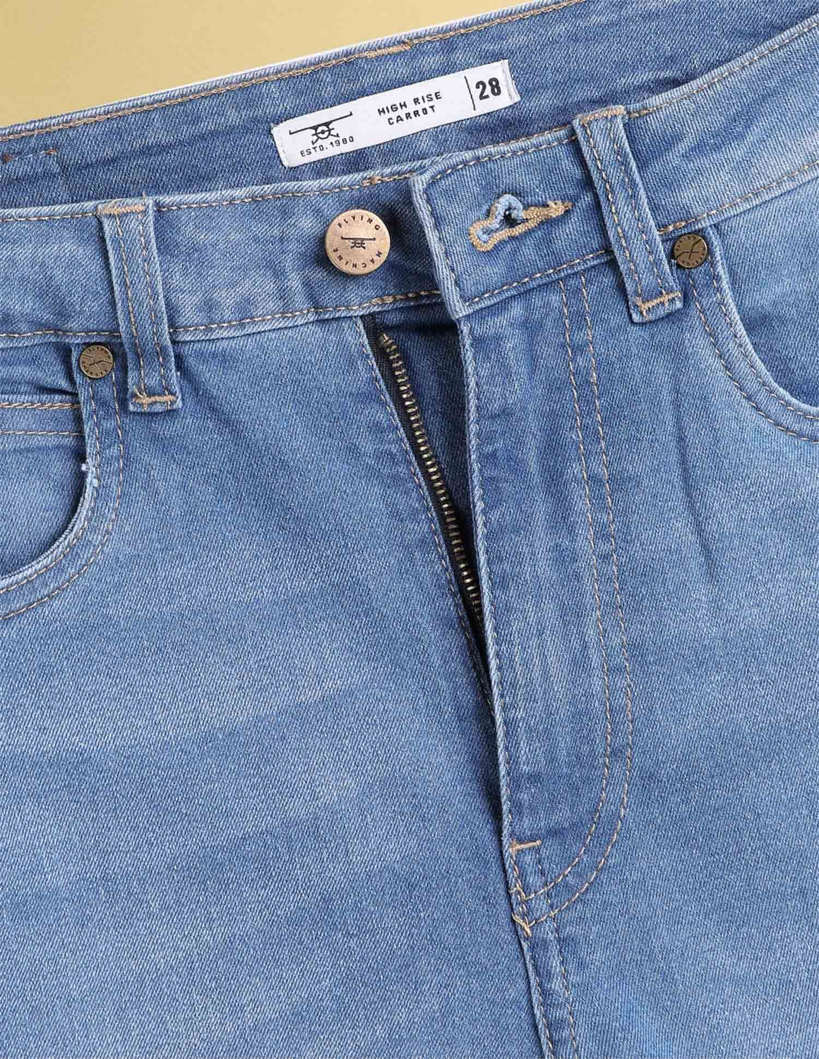 Image of FLYING MACHINE Slim Women Blue Jeans