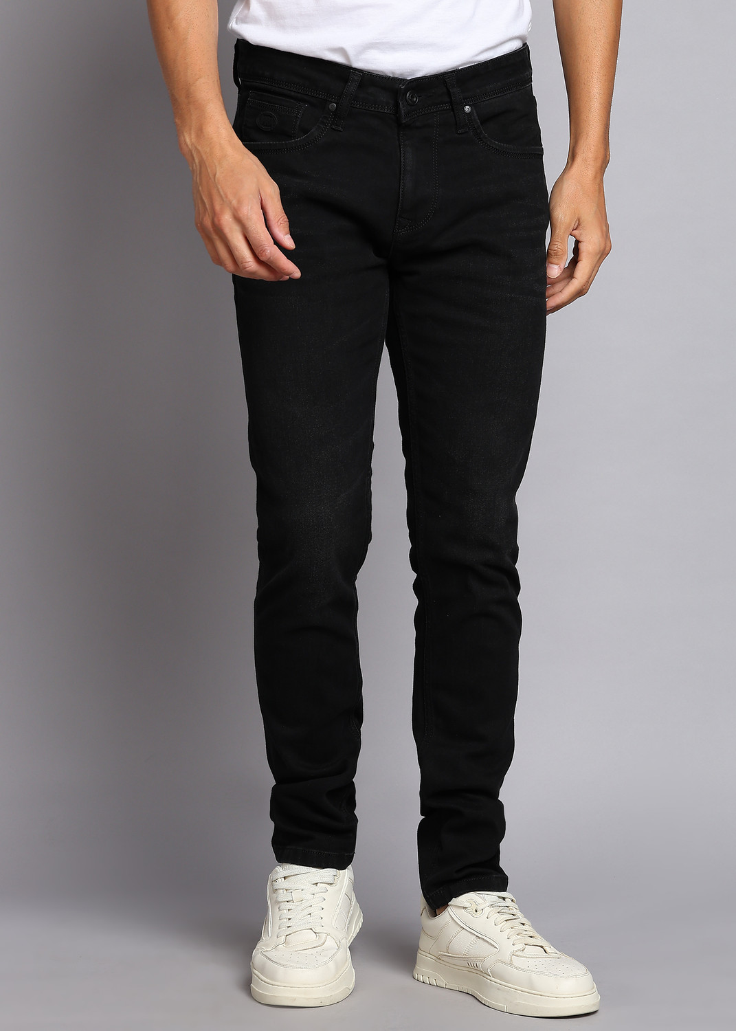 Image of LAWMAN Skinny Men Black Jeans
