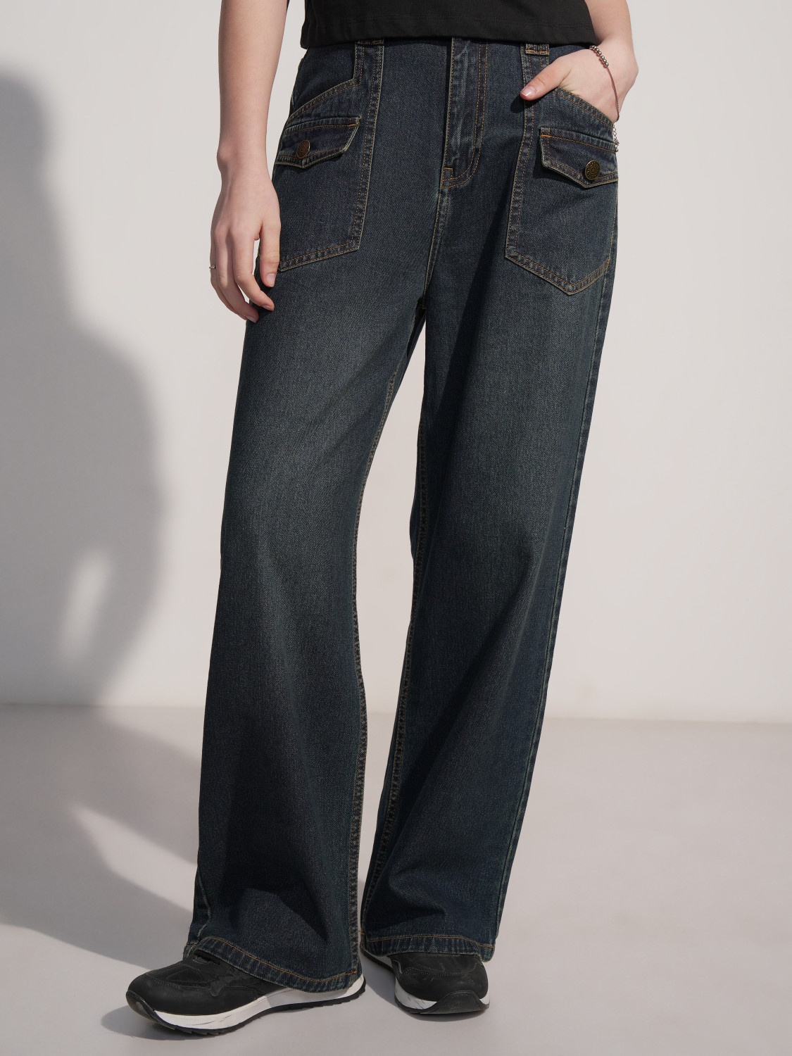 Image of Tokyo Talkies Straight Fit Women Blue Jeans