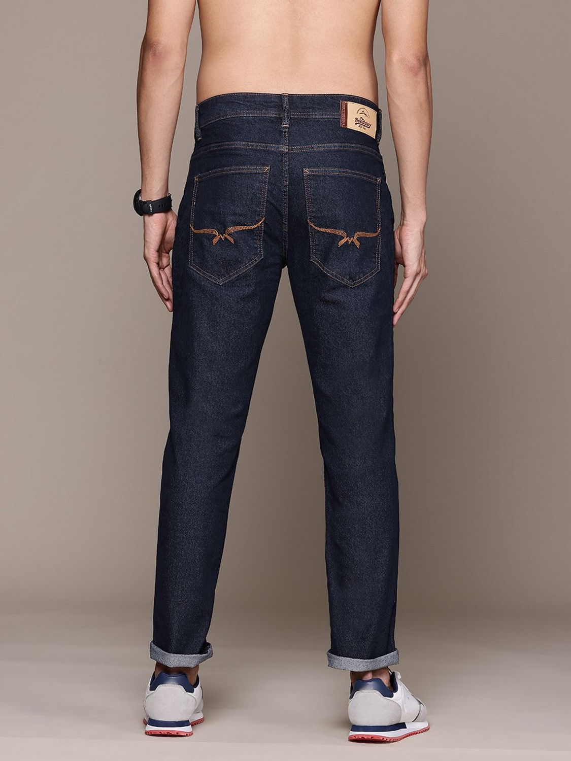 Image of Roadster Tapered Fit Men Blue Jeans