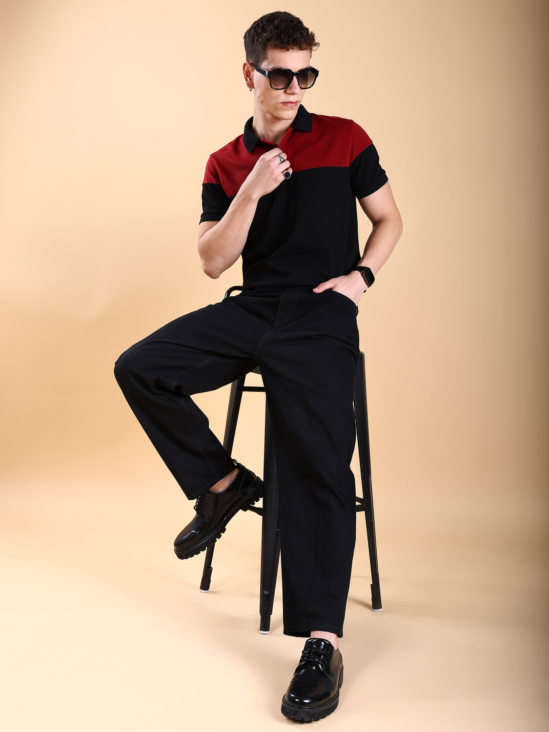Image of HIGHLANDER Loose Fit Men Black Jeans