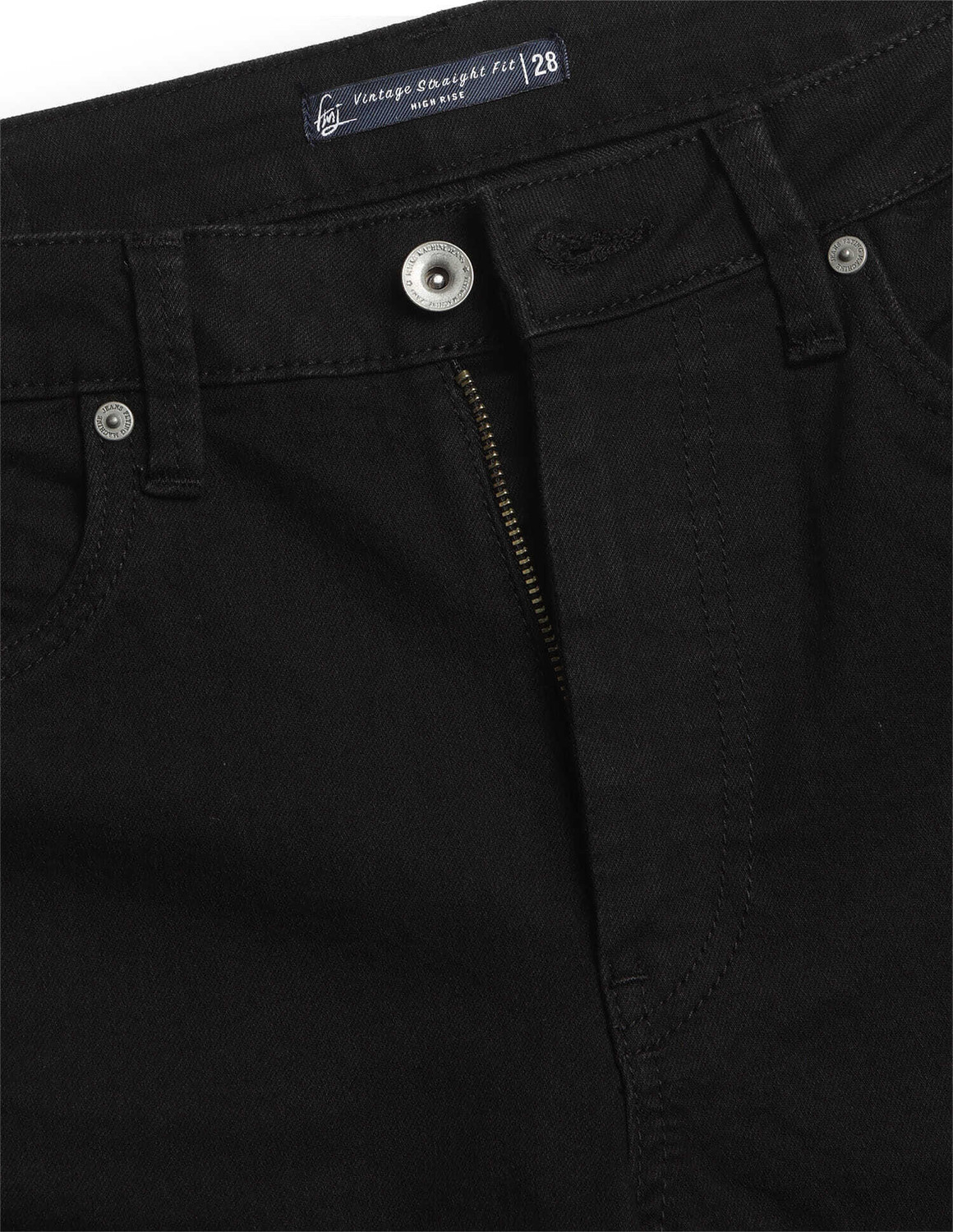 Image of FLYING MACHINE Wide Leg Women Black Jeans