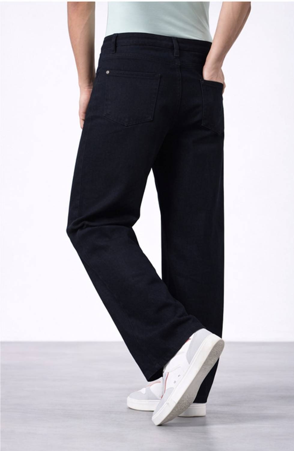 BASIC Straight Fit Men Black Jeans - Image 4