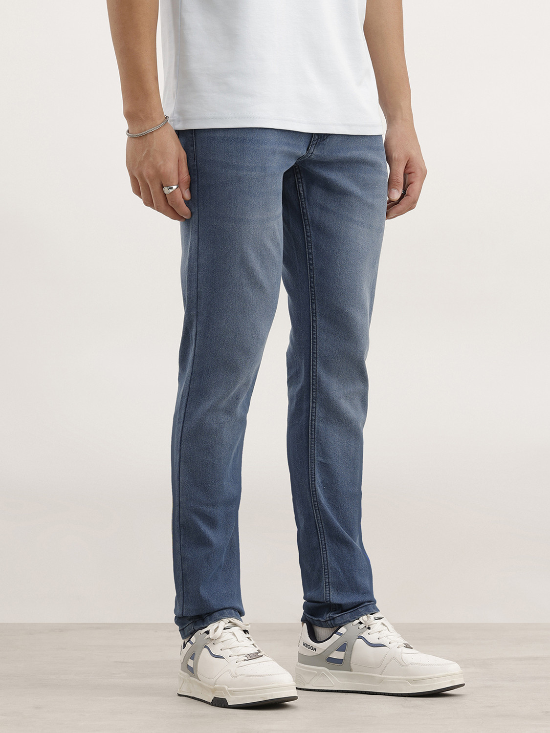 Image of WROGN Slim Men Blue Jeans