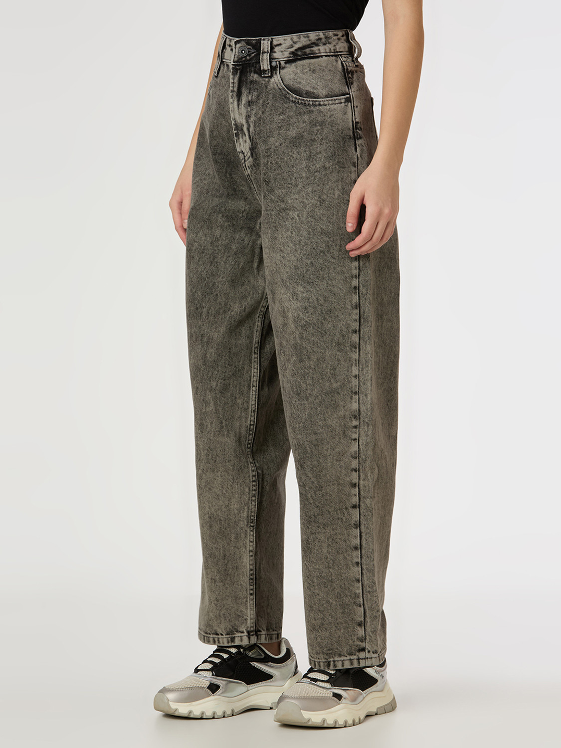 Image of Pepe Jeans Relaxed Fit Women Grey Jeans
