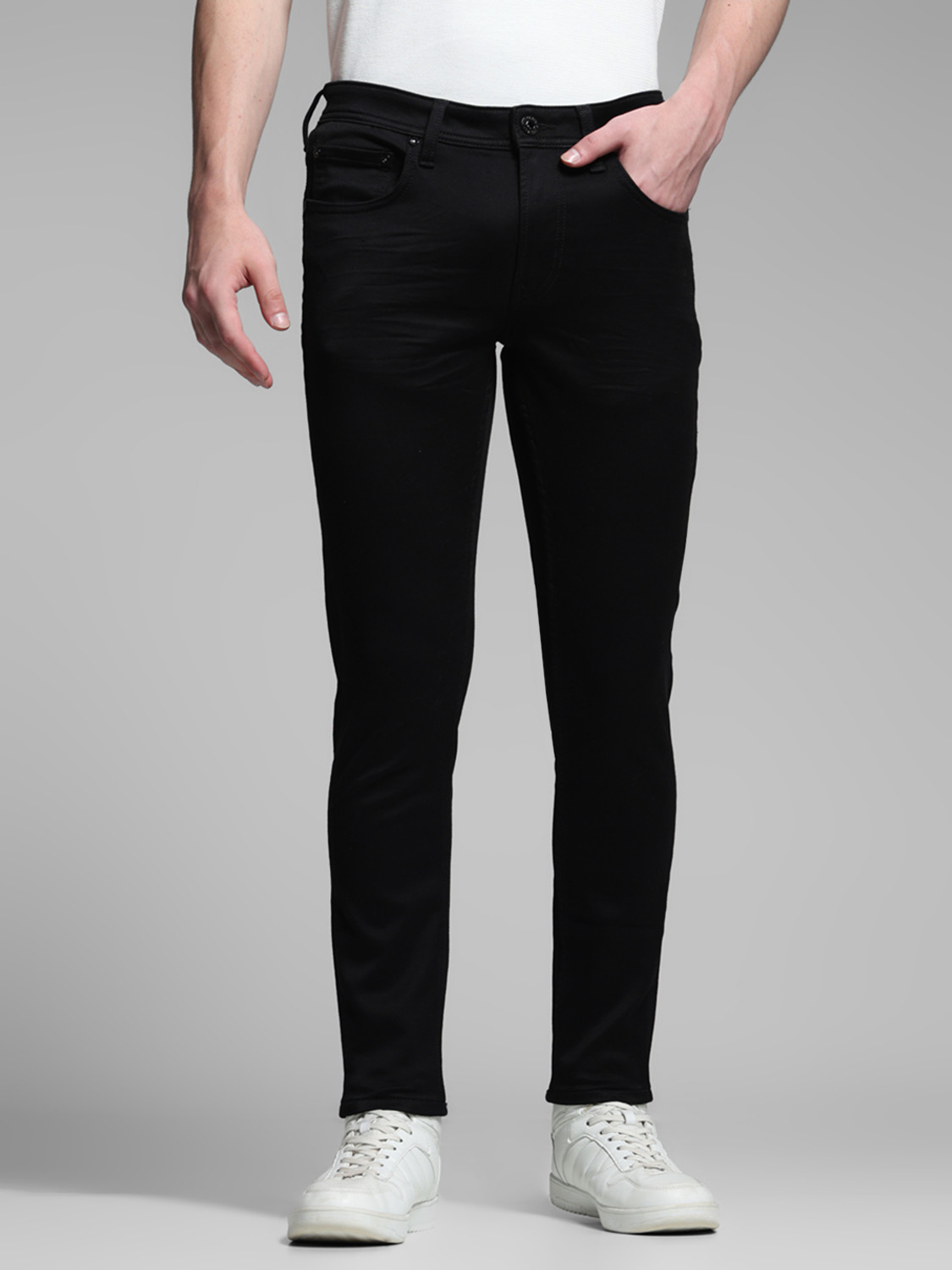 Image of JACK & JONES Slim Men Black Jeans