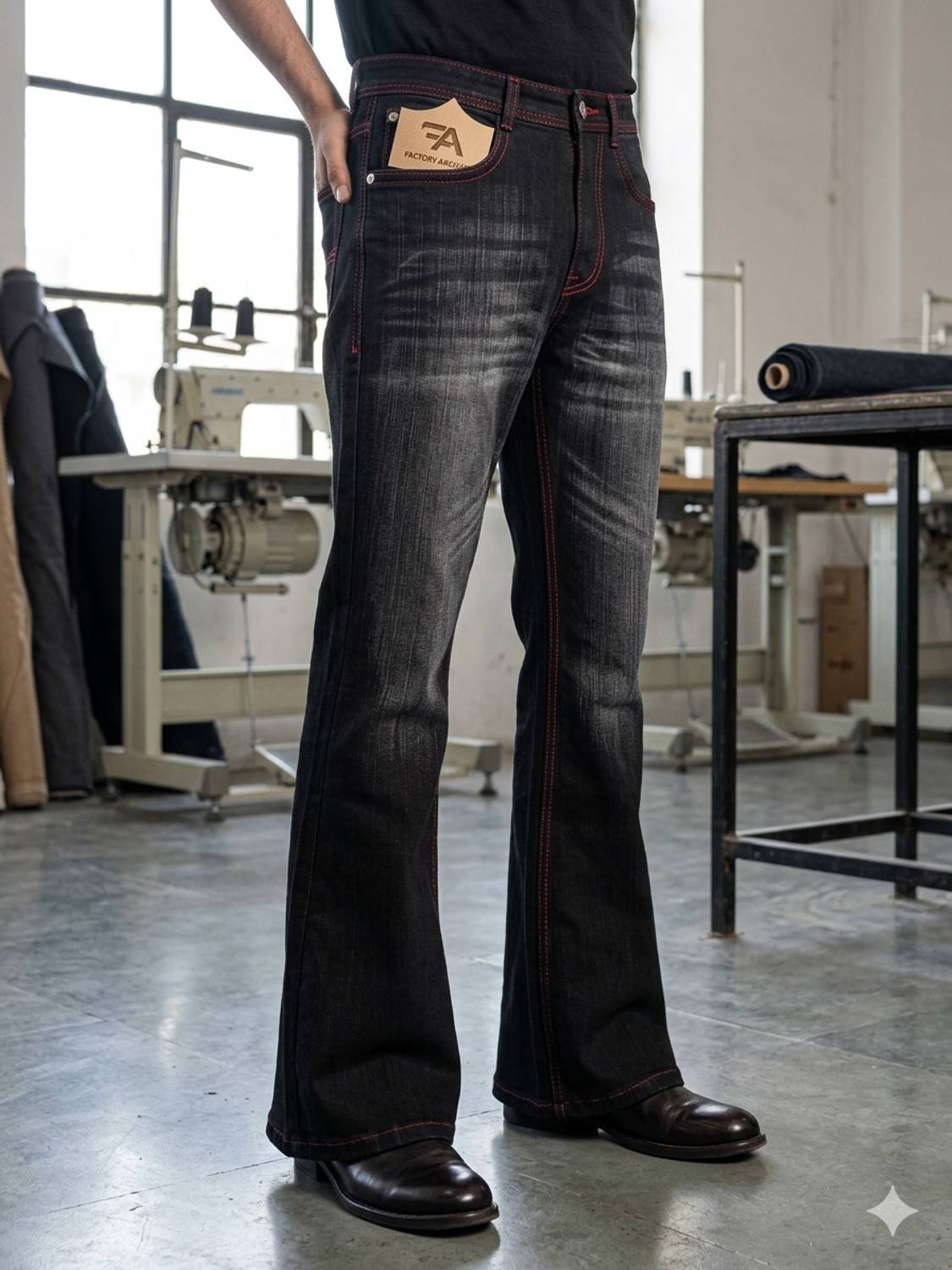 APJ Boot-Leg Black Jeans - Image 1