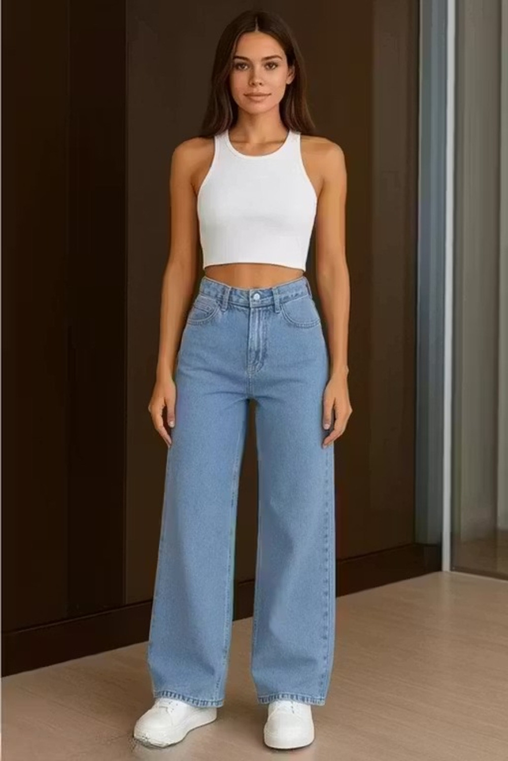 Image of HOOZ BERRY Straight Fit Women Light Blue Jeans