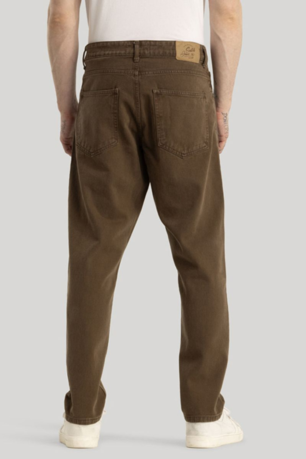 Image of Snitch Loose Fit Men Brown Jeans