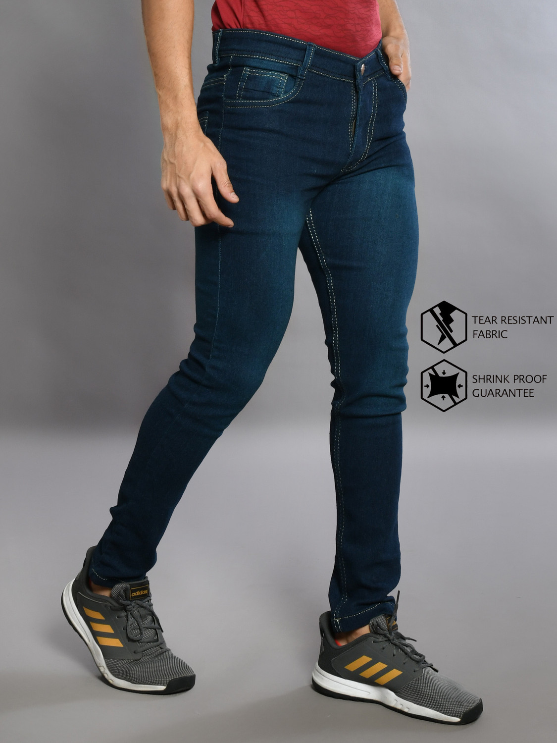 Image of Lzard Regular Men Dark Blue Jeans