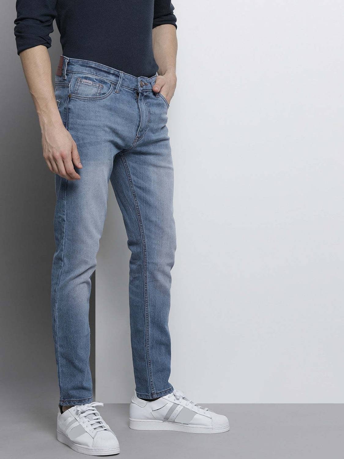 The Indian Garage Co. Slim Men Blue Jeans - Image 2