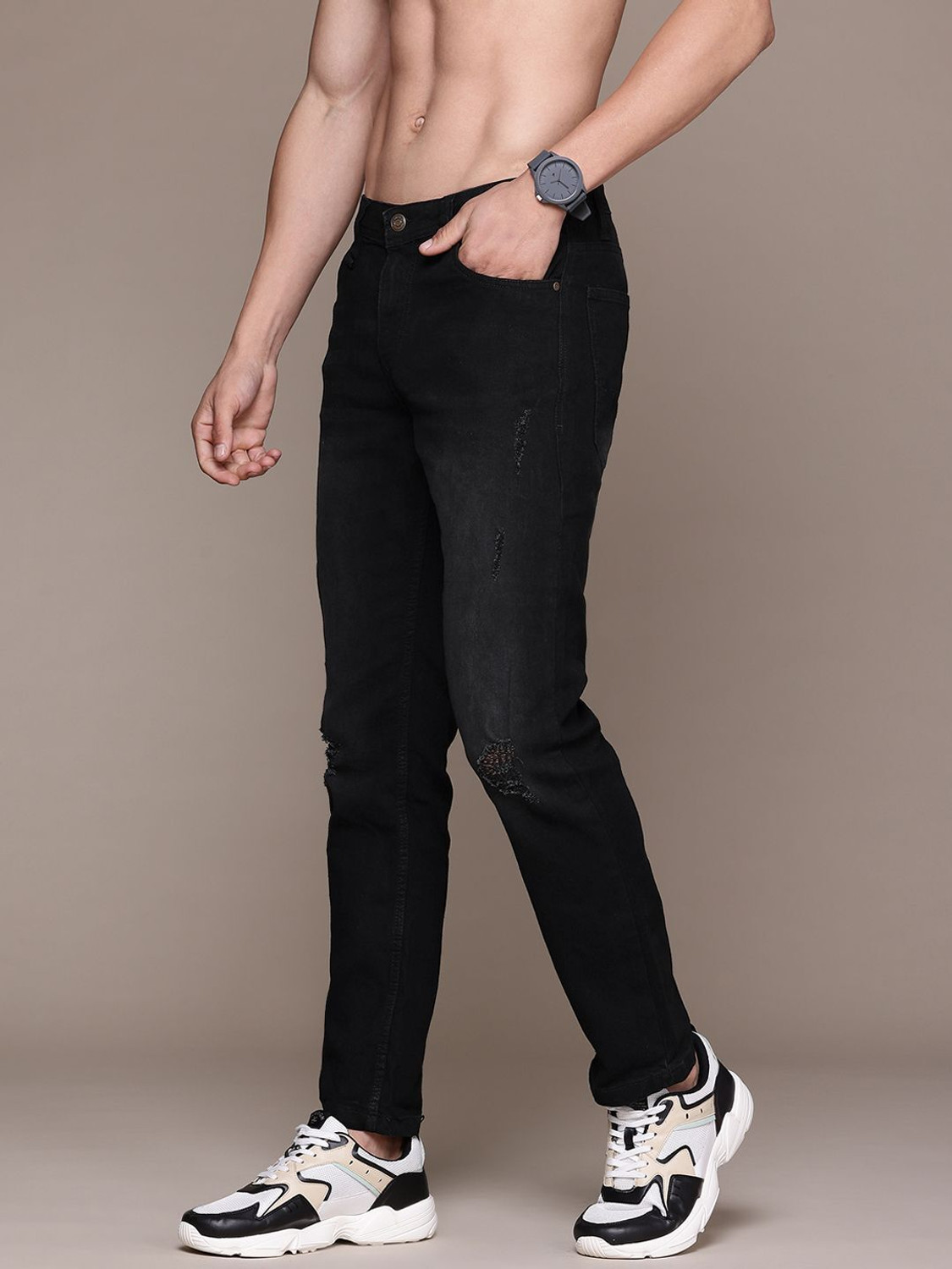 Image of Roadster Slim Men Black Jeans