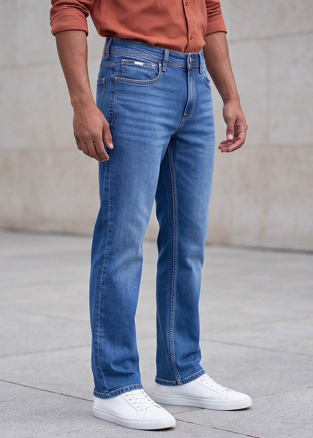 Image of KILLER Straight Fit Men Blue Jeans