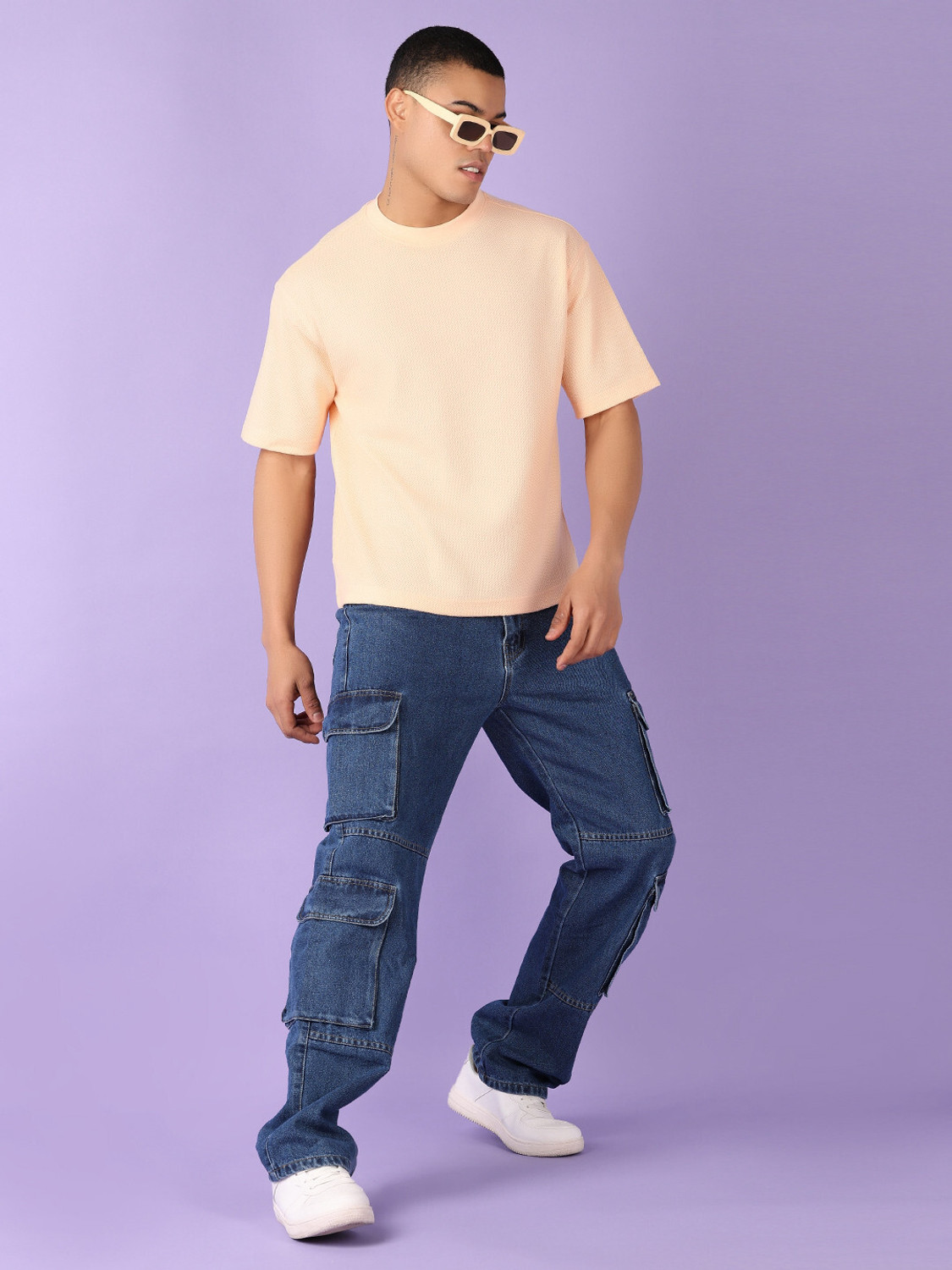 Image of V-MART Loose Fit Men Blue Jeans