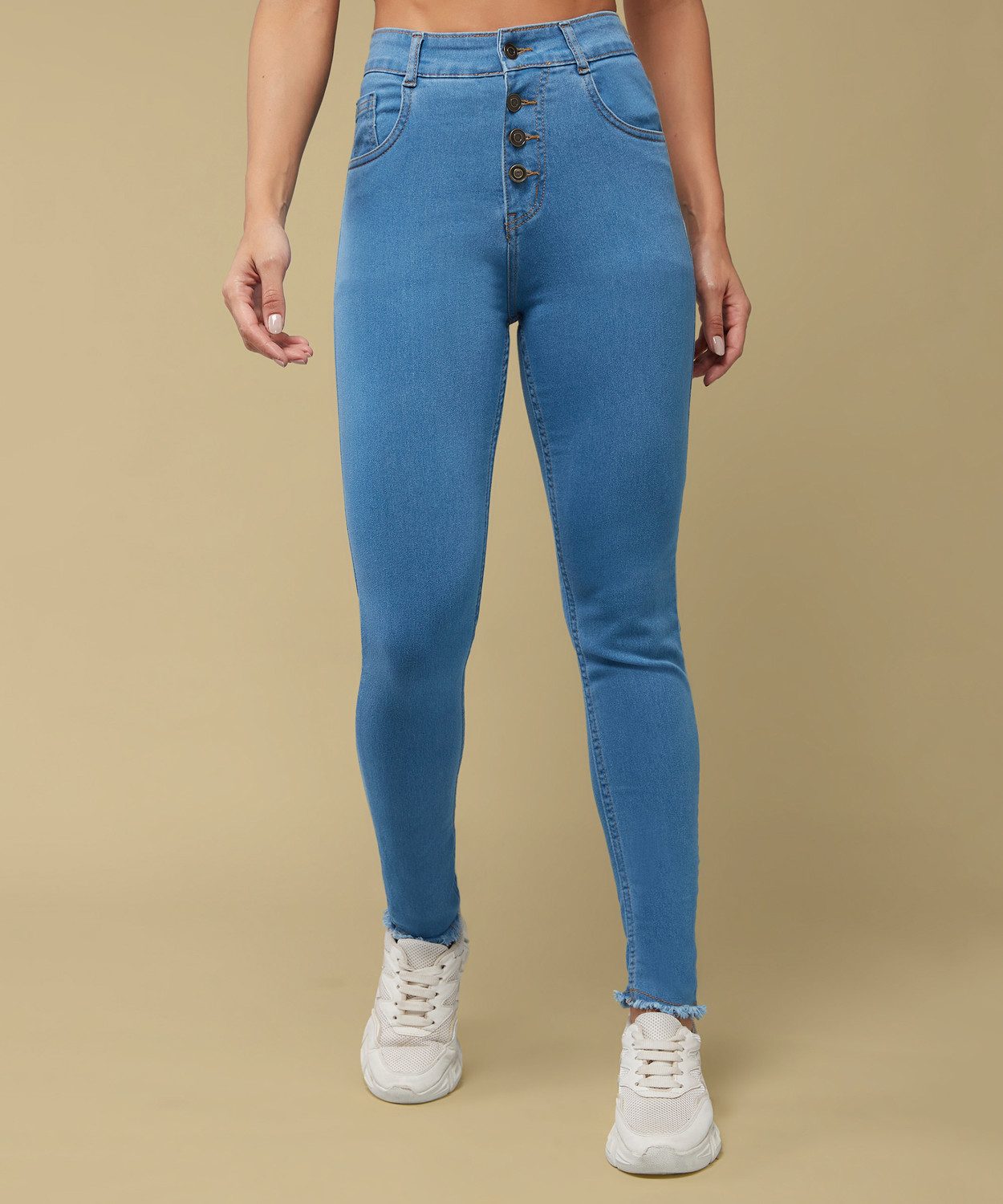 Image of Miss Chase Skinny Women Blue Jeans