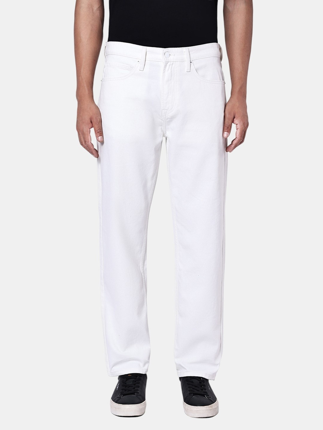 Image of Pepe Jeans Relaxed Fit Men White Jeans